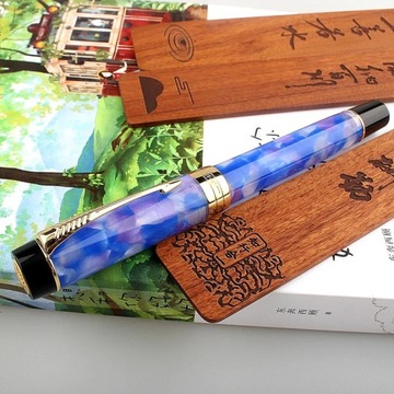 Перьевая ручка Jinhao Century 100 Series, разноцветный акриловый корпус, тонкое перо