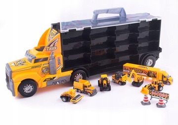 ГРУЗОВИК, ГРУЗОВИК С ПРИЦЕПОМ И ПРУЖИНАМИ В ГАРАЖЕ