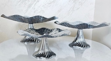 PATERA CIASTA BABECZKI OWOCE BC3862 SILVER Ø22 CM