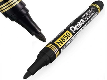 Marker permanentny Pentel N850, końcówka okrągła, KOLOR CZARNY 4,5 mm