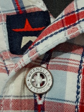 МУЖСКАЯ РУБАШКА WRANGLER 2XL, ТОНКАЯ ХЛОПКА В Клетку
