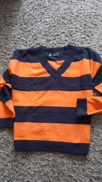 Sweter w paski mieciutki roz 46/48 Nowy