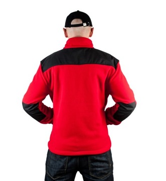 Gruby POLAR MĘSKI bluza polarowa FLRA340 RD-BK XS