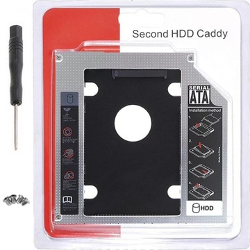 Kieszeń na drugi Dysk 2,5 SATA HDD SSD 12,7mm