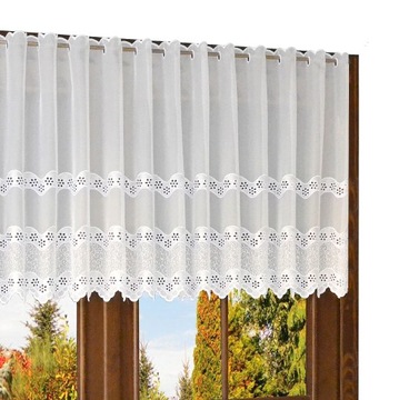 713063 Zazdrostka woal haft wys.70cm - biała
