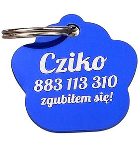 METALOWY Identyfikator zawieszka GRAWER Łapa