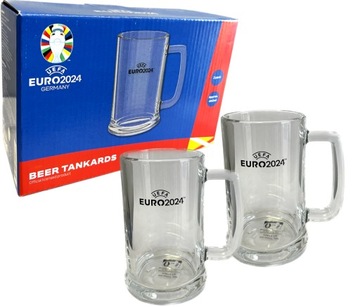 Kufle do piwa UEFA EURO 2024, 2 sztuki po 460 ml