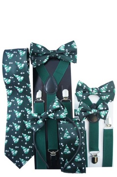 Универсальные подтяжки для брюк BOTTLE DARK GREEN, гладкие, элегантные.