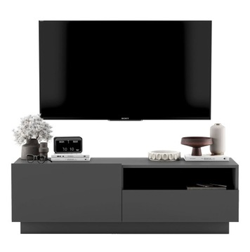 Szafka RTV Loft komoda mała stojąca / wisząca szuflada grafit mat 120 cm