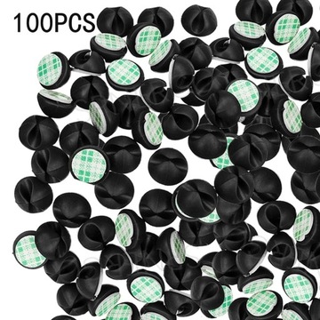 100x держателей для кабельных зажимов, органайзер, провод, черный