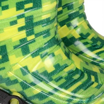 Зеленые резиновые сапоги для мальчика, нескользящая подошва ZETPOL 35-36 EU