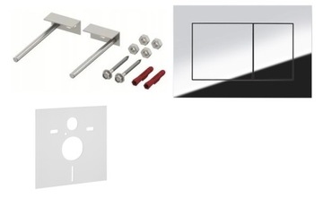 РАМКА ДЛЯ УНИТАЗА, УНИТЕЗЫ TECE, НАБОР КРОНШТЕЙНОВ, КОВрик, ХРОМИРОВАННАЯ КНОПКА