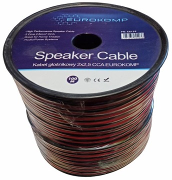 Kabel Reproduktorový 2x2,5mm Cca 100m.