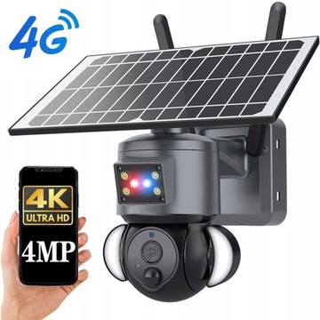 ZEWNĘTRZNA OBROTOWA KAMERA GSM SOLAR ZOOM 4MPX