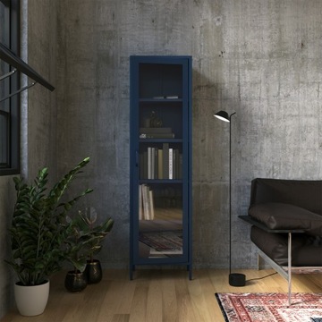 JAN NOWAK Глазурованная металлическая блестящая витрина Modern LUIGI: Темно-синий