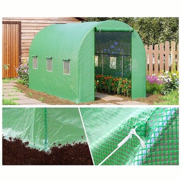 TUNEL FOLIOWY OGRODOWY SZKLARNIA 3x2m FOLIAK 6m2 SOLIDNY NAMIOT OGRODNICZY