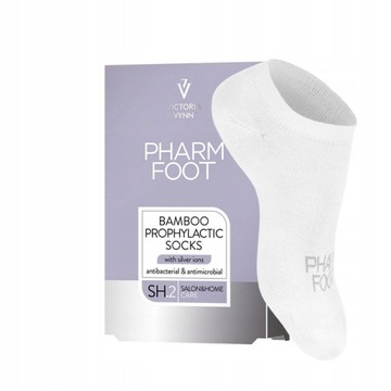 Bambusowe skarpetki z jonami srebra Pharm Foot r. 35-38 białe