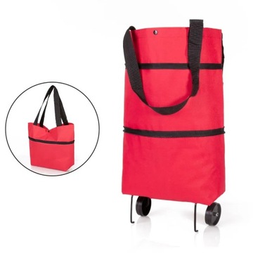 Folding Shopping Pull Cart Trolley Bag With W