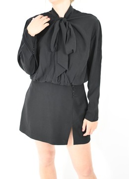 ZARA markowa ELEGANCKA SUKIENKA wiązanie przy szyi - L / 40