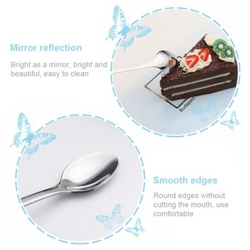 4 шт., новая чайная ложка и вилка «Бабочка», креативная барная посуда из нержавеющей стали