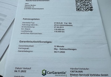 Fiat 500 II Seria 1 1.2 69KM 2013 Fiat 500 1.2Benz.Klima Panorama ALU Parktr.Po Rozrzadzie Faktura Gwarancja, zdjęcie 25