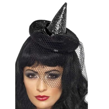 OPASKA KAPELUSZ halloween BROKAT tiul strój kostium CZAROWNICA wiedźma