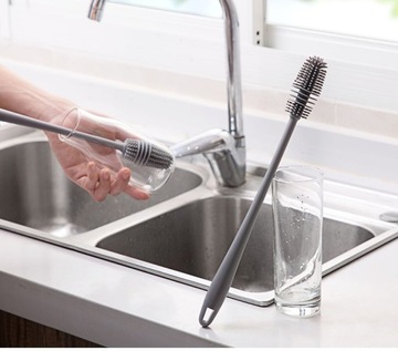 СИЛИКОНОВАЯ ЩЕТКА ДЛЯ МЫТЬЯ СТЕКЛОВ, БУТЫЛОК, БАНОК, КОНТЕЙНЕРОВ.