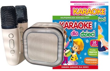 GŁOŚNIK Bluetooth + 2 Mikrofony + Piosenki Karaoke dla Dzieci