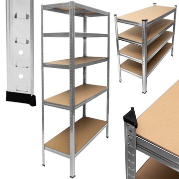 REGAŁ METALOWY MAGAZYNOWY GARAŻOWY WARSZTATOWY 5 PÓŁEK 180X90X40cm 875KG