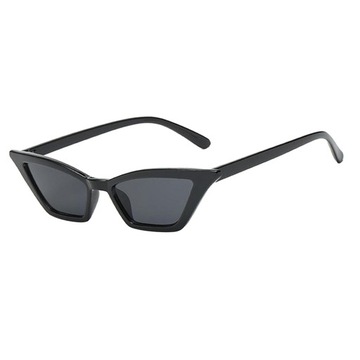 Damskie lustrzane plastikowe małe okulary przeciwsłoneczne Okulary Retro Noir