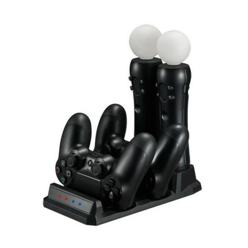БОЛЬШАЯ ДОК-СТАНЦИЯ для зарядного устройства для PS4 DualShock MOVE Controller Pad 4in1