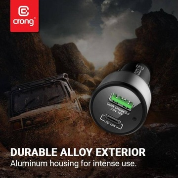 Crong 63W USB-C PD 45W + автомобильное зарядное устройство QC