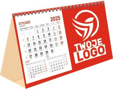 НАСТОЛЬНЫЙ КАЛЕНДАРЬ ПИРАМИДКА 2025 ЛОГО на столе с ПРИНТОМ - 50 шт.