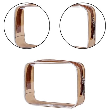 Прозрачная косметичка Двойная молния Портативный органайзер n