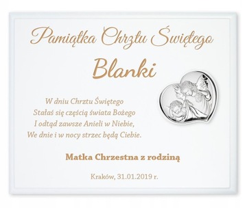 PREZENT CHRZEST ŚWIĘTY OBRAZEK CHRZTU PAMIĄTKA XXL W OZDOBNYM PUDEŁKU