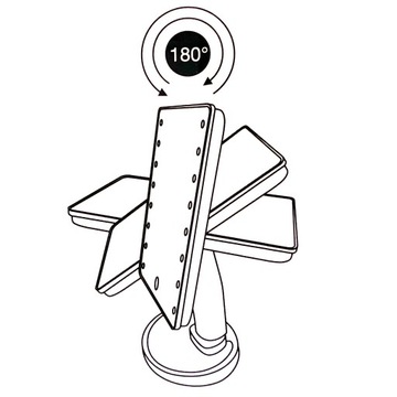 ЗЕРКАЛО ДЛЯ МАКИЯЖА СО СВЕТОДИОДНОЙ ПОДСВЕТКОЙ НА АККУМУЛЯТОРЕ