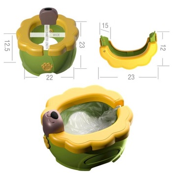 Туристический горшок Teddy Bear, складной, переносной горшок для ребенка, дорожный