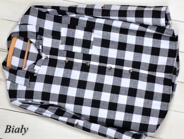 351 РУБАШКА ИЗ ХЛОПКА В КЛЕТКУ НА ПУГОВИЦАХ