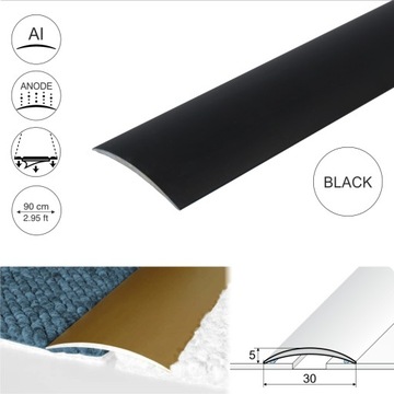 Listwa progowa Effector A03 90 cm czarna