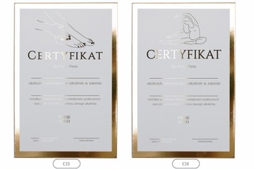 CERTYFIKAT SZKOLENIOWY ZŁOTY DYPLOM CERTYFIKATY ZŁOCONE A4 PAKIET 6 szt