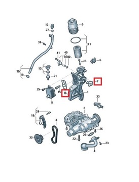 ПРОКЛАДКА МАСЛЯНОГО ОХЛАДИТЕЛЯ + ОСНОВАНИЯ ФИЛЬТРОВ VW OE VW GOLF VII 2.0 TFSI