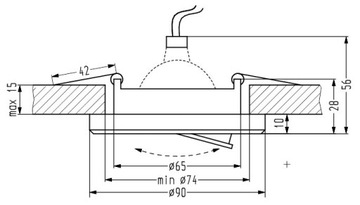 Встраиваемый светильник SSU-15 CH/BK 2263816 Candellux