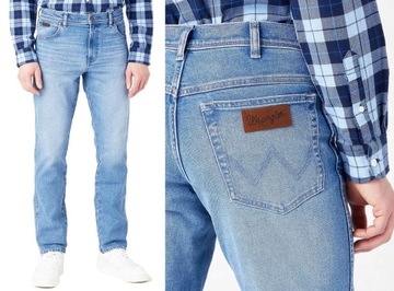 WRANGLER męskie spodnie Texas slim jeans zwężane W34 L32