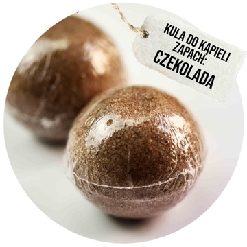 musująca KULA DO KĄPIELI ręcznie robiona CZEKOLADA