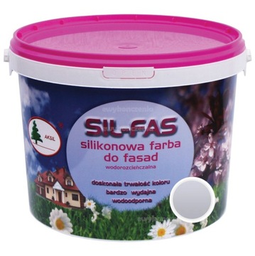 Farba fasadowa AKSIL SIL-FAS Ciemny Lodowcowy 10L