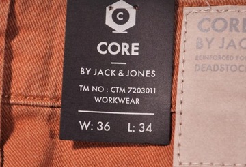 JACK AND JONES spodnie STRAIGHT jeans STAN W36 L34