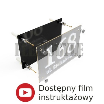 Черная 3D адресная доска с номером дома