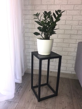 Стоящая подставка для цветов Стабильная металлическая подставка Loft Высокая черная высота 49 см