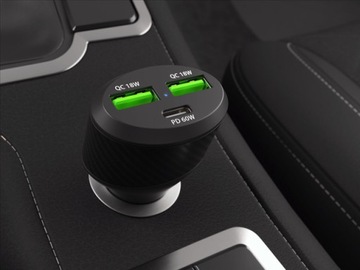 АВТОМОБИЛЬНОЕ ЗАРЯДНОЕ УСТРОЙСТВО NATEC CONEY 1xUSB 1xUSB-C QC 3.0 PD 3.0