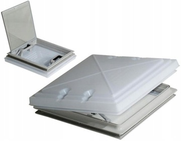 ОКНО НА КРЫШЕ Световой люк КАМЕРНЫЙ ПРИЦЕП MPK БЕЛЫЙ 40x40см